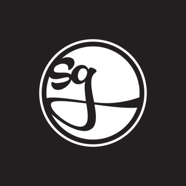 İlk harf logo daire halkası ile