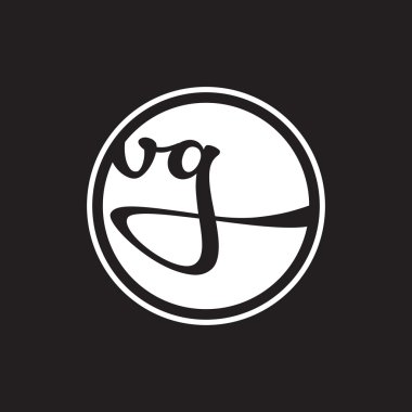 İlk harf logo daire halkası ile