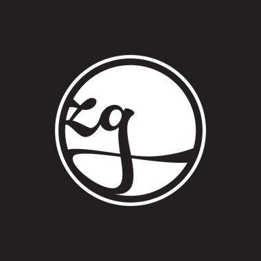 İlk harf logo daire halkası ile