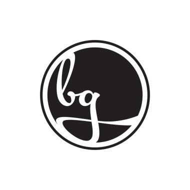 İlk harf logo daire halkası ile