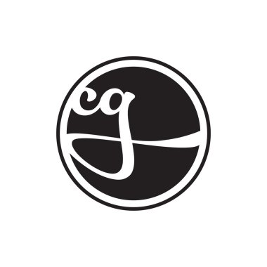 İlk harf logo daire halkası ile