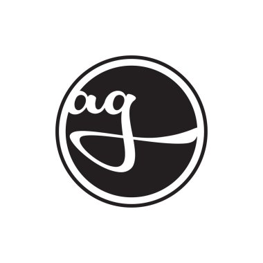 İlk harf logo daire halkası ile