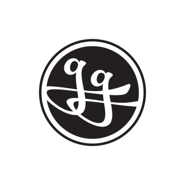 İlk harf logo daire halkası ile