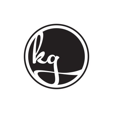 İlk harf logo daire halkası ile