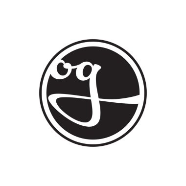 İlk harf logo daire halkası ile