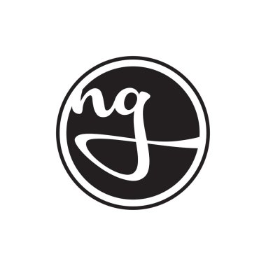 İlk harf logo daire halkası ile