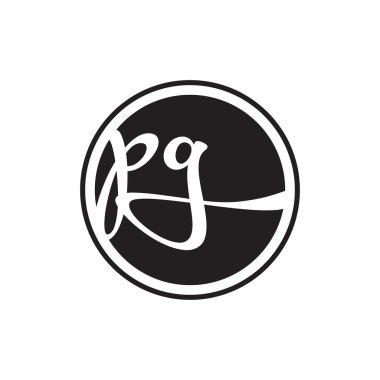 İlk harf logo daire halkası ile