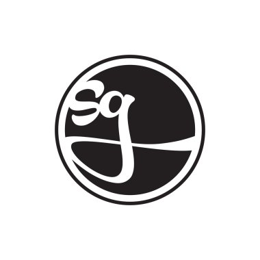 İlk harf logo daire halkası ile