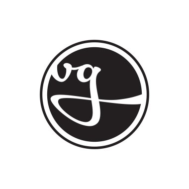 İlk harf logo daire halkası ile