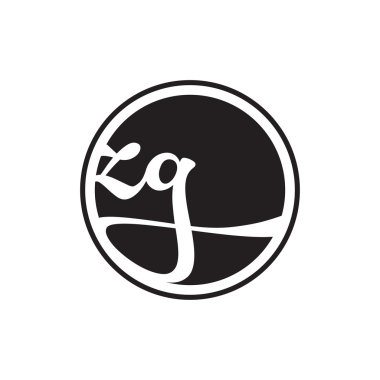 İlk harf logo daire halkası ile