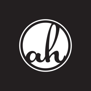 İlk harf logo daire halkası ile