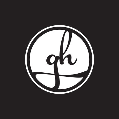 İlk harf logo daire halkası ile