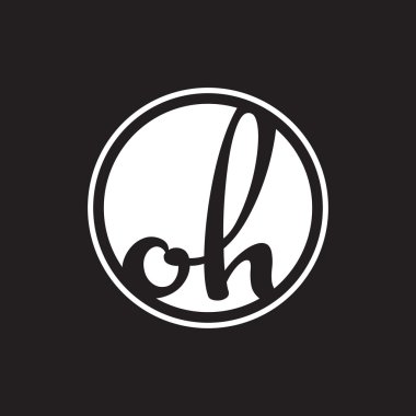 İlk harf logo daire halkası ile