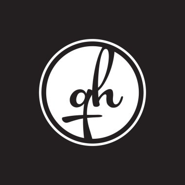 İlk harf logo daire halkası ile