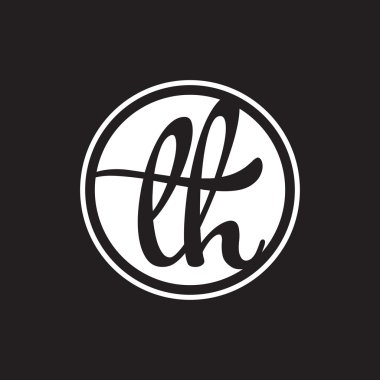 İlk harf logo daire halkası ile