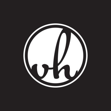 İlk harf logo daire halkası ile