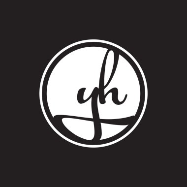 İlk harf logo daire halkası ile