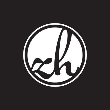 İlk harf logo daire halkası ile