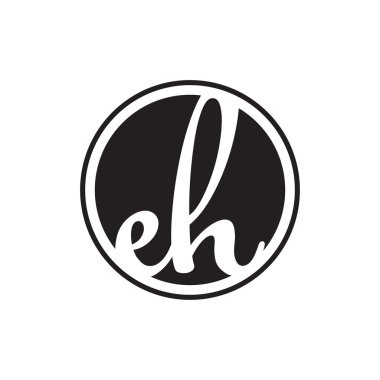 İlk harf logo daire halkası ile