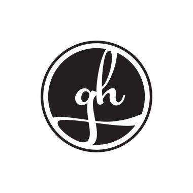 İlk harf logo daire halkası ile