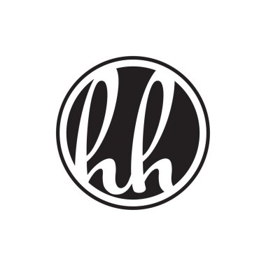 İlk harf logo daire halkası ile