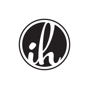 İlk harf logo daire halkası ile