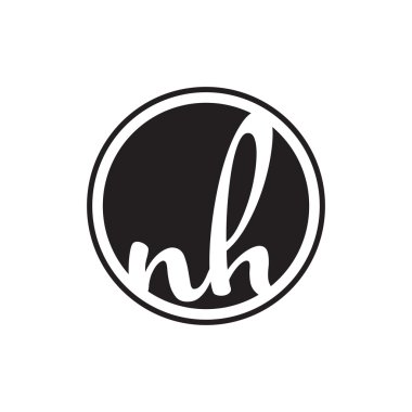 İlk harf logo daire halkası ile