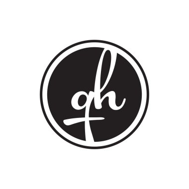 İlk harf logo daire halkası ile