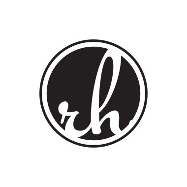 İlk harf logo daire halkası ile