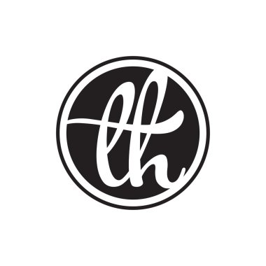 İlk harf logo daire halkası ile