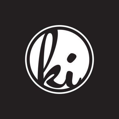 İlk harf logo daire halkası ile