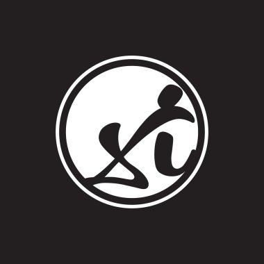 İlk harf logo daire halkası ile