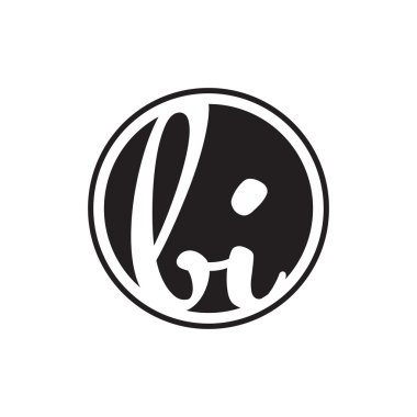 İlk harf logo daire halkası ile