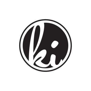 İlk harf logo daire halkası ile