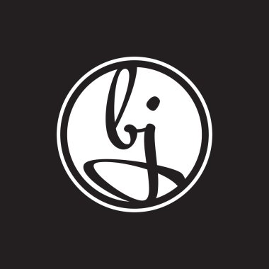 İlk harf logo daire halkası ile