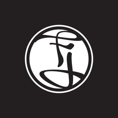 İlk harf logo daire halkası ile
