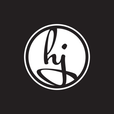 İlk harf logo daire halkası ile