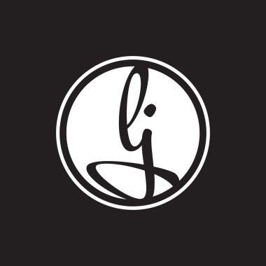 İlk harf logo daire halkası ile