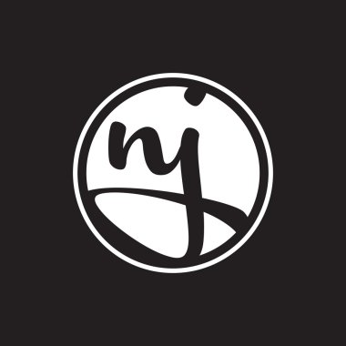 İlk harf logo daire halkası ile