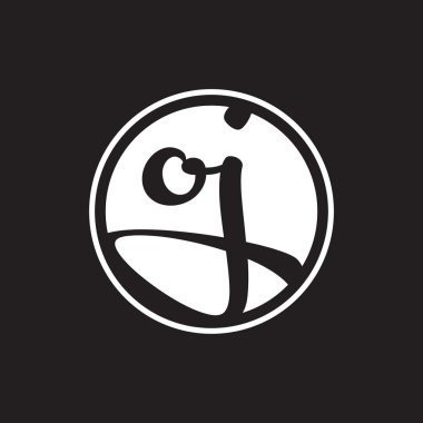 İlk harf logo daire halkası ile