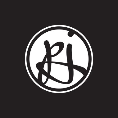 İlk harf logo daire halkası ile