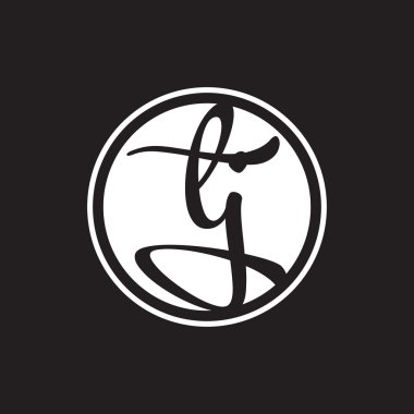 İlk harf logo daire halkası ile