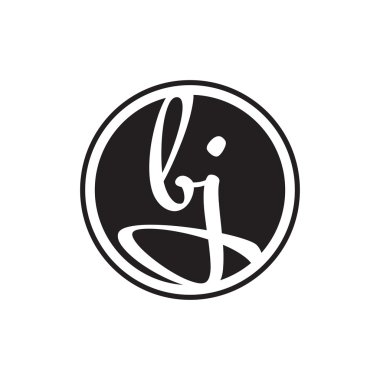 İlk harf logo daire halkası ile