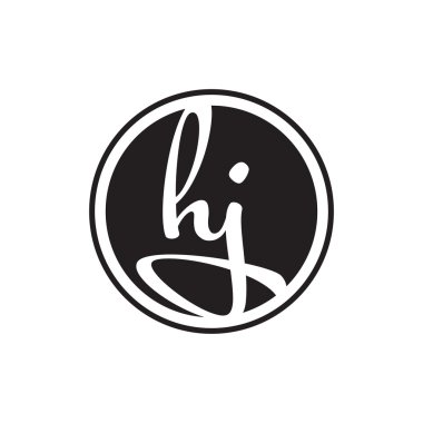 İlk harf logo daire halkası ile