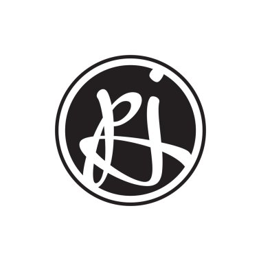 İlk harf logo daire halkası ile