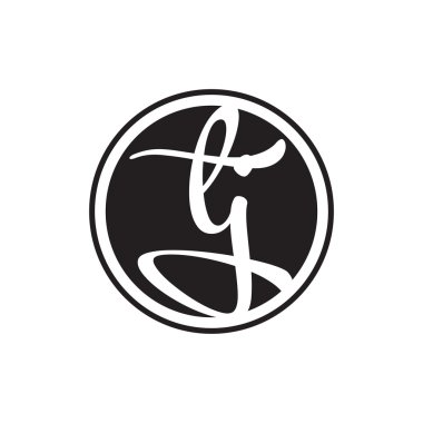 İlk harf logo daire halkası ile