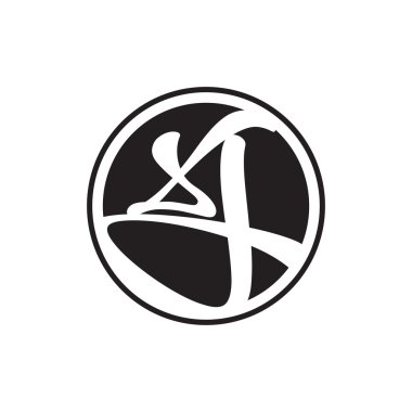 İlk harf logo daire halkası ile