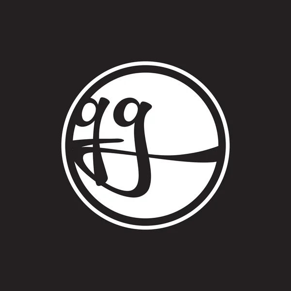 Anfangsbuchstabe Logo Kreis mit Ring — Stockvektor