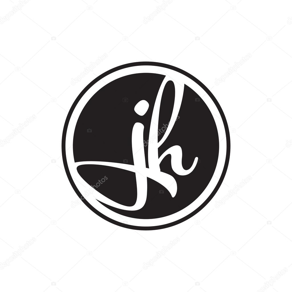 Initial letter logo circle with ring