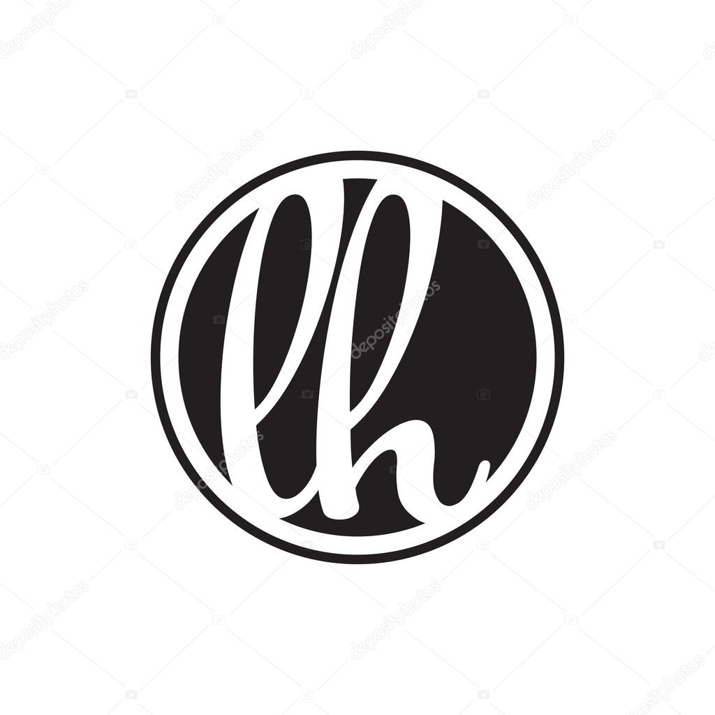 Initial letter logo circle with ring